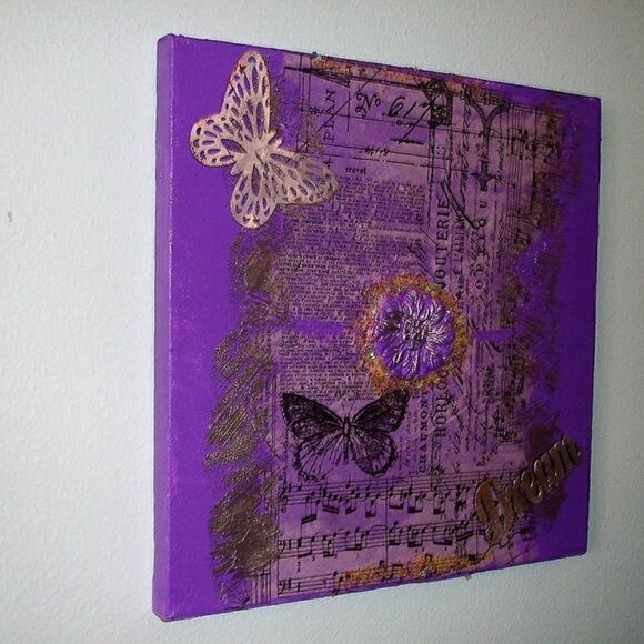Original Mixed Media Wall Art Ready to Hang Dream - Picture 3 of 3